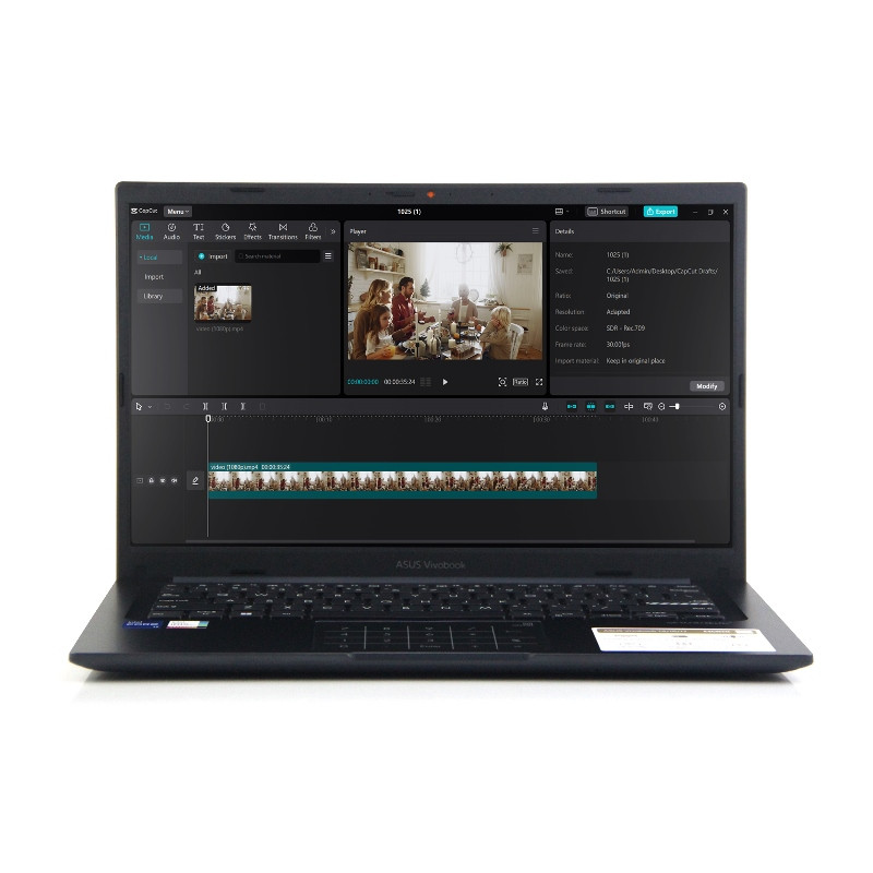 Asus VivoBook X1404VA-I712512 with Intel i7 1355U and 12GB RAM and Windows 11